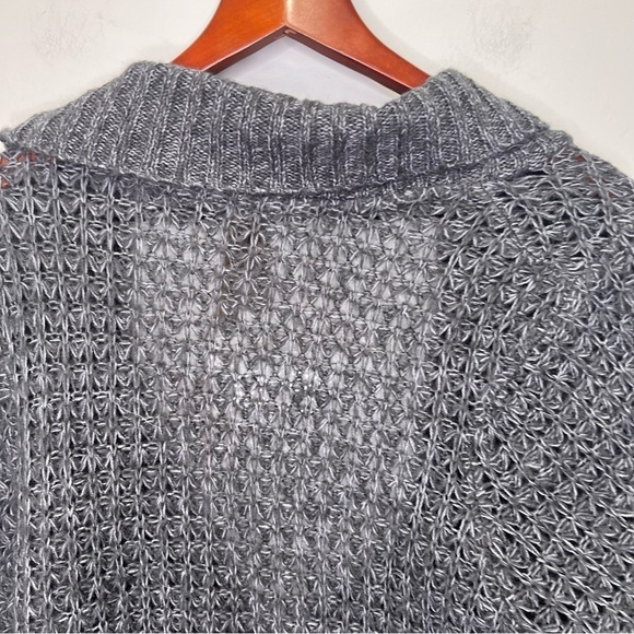 Pennington's Grey Faux Wrap Knit Sweater Size X - Picture 5 of 12